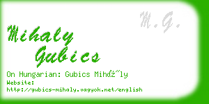 mihaly gubics business card
